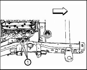 Снятие монтажных опор двигателя с правой стороны Cadillac Escalade