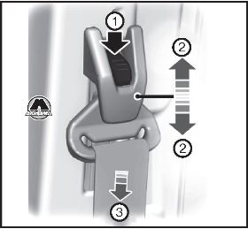Регулировка высоты крепления ремня безопасности Ford Transit Connect