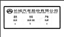 Код краски кузова Great Wall Hover