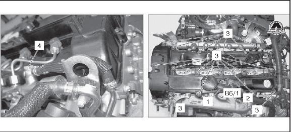 Снятие крышки головки блока цилиндров Mercedes ML