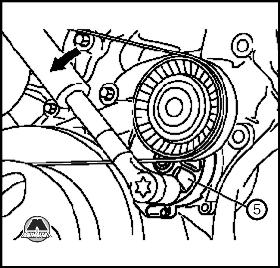 Снятие и установка поликлинового ремня Mercedes Sprinter VW LT