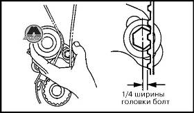 Регулирование натяжения ремня ГРМ Mitsubishi Colt