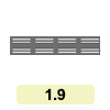 1.9 «Позначення реверсивних смуг у разі застосування дорожніх знаків згідно з ДСТУ 4100 та світлофорів згідно з ДСТУ 4092»