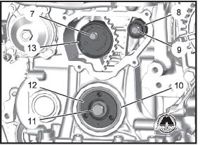 Снятие/установка ремня ГРМ Peugeot 301