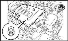 Снятие ремня привода навесного оборудования Toyota Avensis
