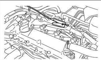 Подключить зажим стробоскопа к жгуту проводов Toyota Camry c 2017 года