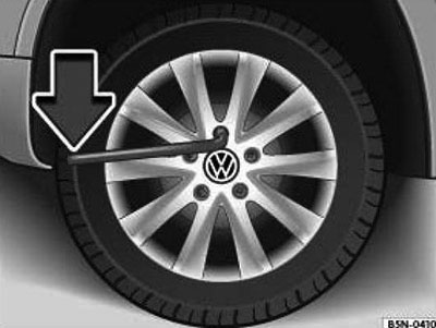 Ослабление колесных болтов Volkswagen Tiguan с 2016
