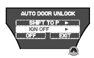 автоматическое отпирание дверей Acura MDX