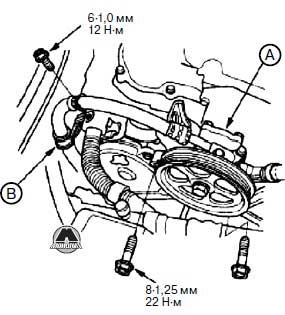 насос и крепление шланга гидроусилителя рулевого управления Acura MDX