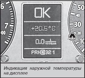 Индикация наружной температуры Audi A6