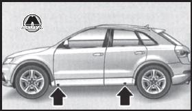 Поднятие автомобиля Audi Q3