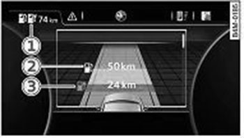 Индикатор запаса хода по топливу Audi Q7 с 2015 года