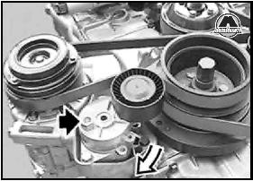 Замена ремня привода компрессора кондиционера BMW 7