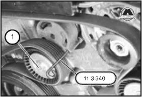 Замена ремня привода генератора BMW 7