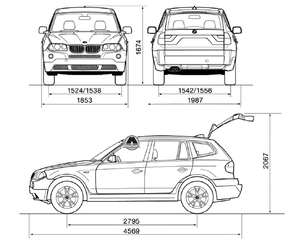 габариты BMW X3