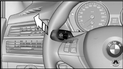 Включение системы управления дальним светом фар BMW X6
