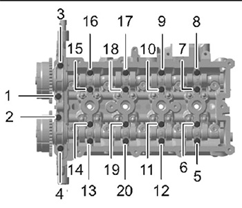 Головка блока цилиндров и ее элементы Chery Tiggo 4