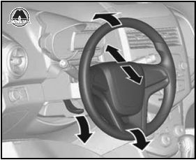 Регулировка положения рулевого колеса Chevrolet Aveo