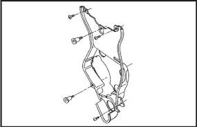 Снятие задней крышки зубчатого ремня Chevrolet Epica Evanda