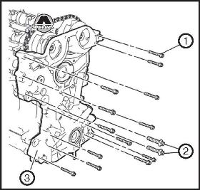 Снятие и установка передней крышки двигателя Chevrolet Tracker