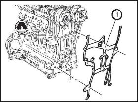 Снятие и установка передней крышки двигателя Chevrolet Tracker