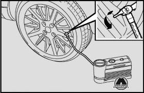 Процедура накачивания шины Fiat Linea