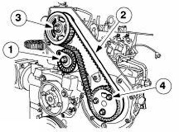 Ременный привод газораспределительного механизма Ford Focus