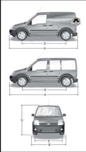 Размеры автомобиля Ford Torneo
