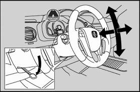Регулировка положения рулевого колеса Honda Pilot