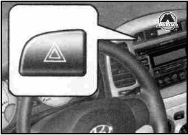 Аварийная световая сигнализация Hyundai Accent