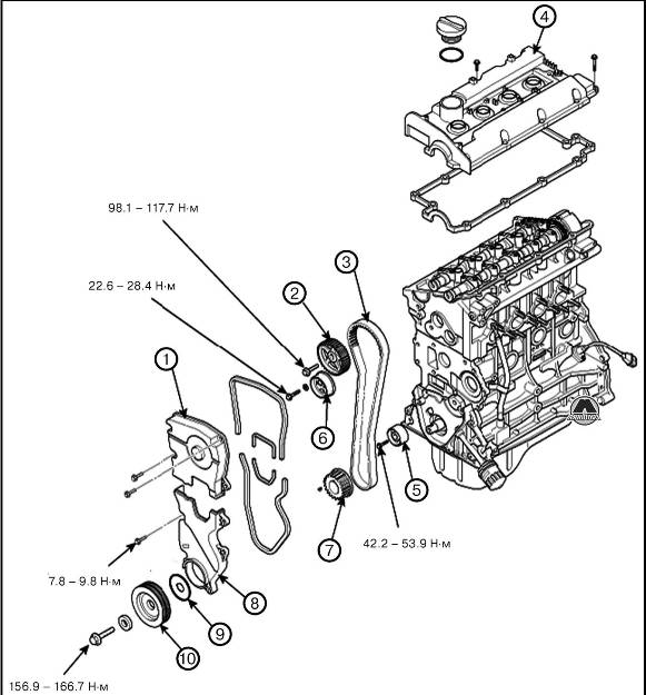Ремень привода газораспределительного механизма Hyundai Elantra HD
