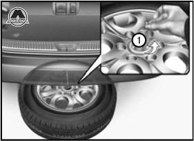 Извлечение и хранение запасной шины Hyundai H1 Grand Starex