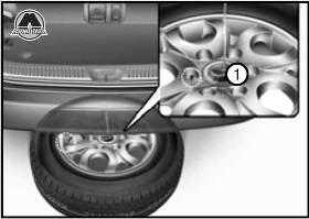 Извлечение и хранение запасной шины Hyundai H1 Grand Starex