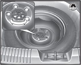 Извлечение и хранение запасной шины Hyundai i30