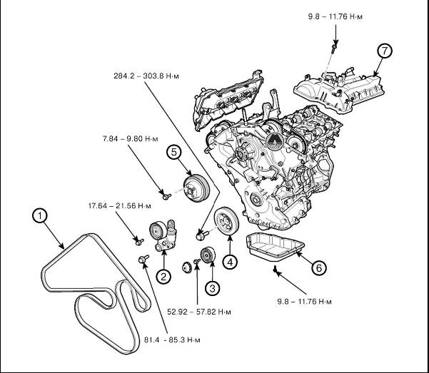 Снятие и установка двигателя Hyundai IX55 Veracruz