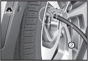 Использование системы Tire Mobility Kit Hyundai Tucson