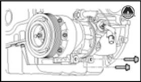 Снятие привода газораспеределительного механизма Hyundai Tucson ix35