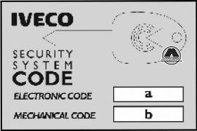 Кодовая карточка Iveco Daily