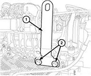 Для моделей с приводом на все четыре колеса снять передний мост (1)