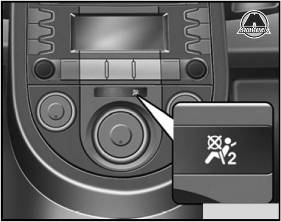 Индикатор отключения передней подушки безопасности Kia Soul