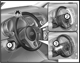 Регулировка угла наклона рулевого колеса KIA Venga Hyundai ix20