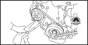Снятие/установка ремня привода водяного насоса Mazda 3