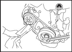 Снятие/установка ремня привода водяного насоса Mazda CX5