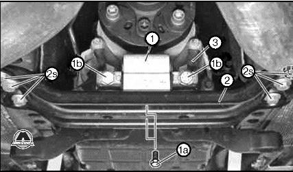 Снятие и установка задней опоры двигателя Mercedes C204