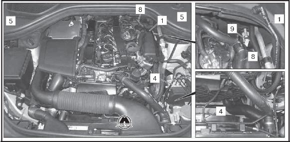 Снятие двигателя Mercedes ML