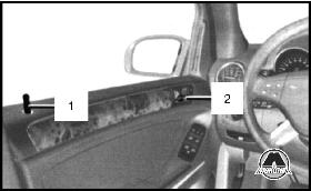 Открывание дверей изнутри Mercedes ML