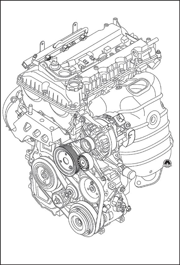 Вид двигателя в разобранном состоянии MG 350