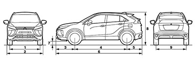 Техническая информация автомобиля Mitsubishi Eclipse Cross с 2017 года