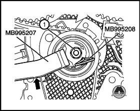 Снятие ремня привода газораспределительного механизма Mitsubishi Outlander XL Airtek
