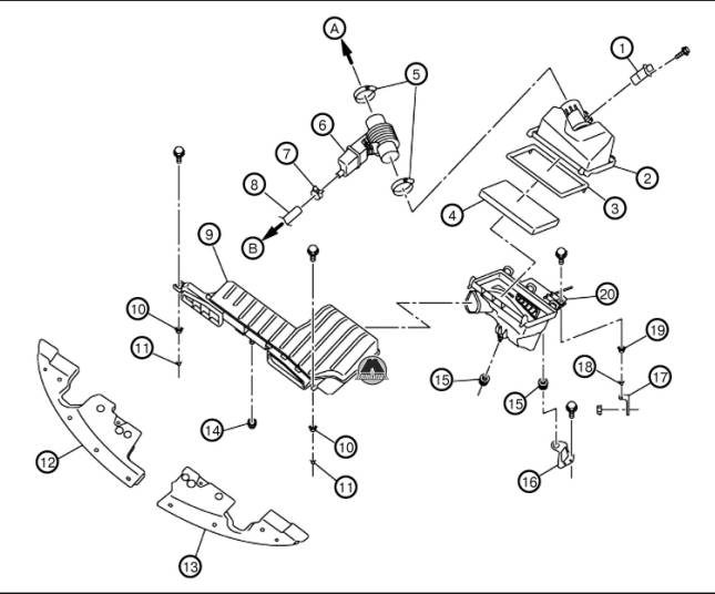 Снятие и установка воздушного фильтра Nissan Murano